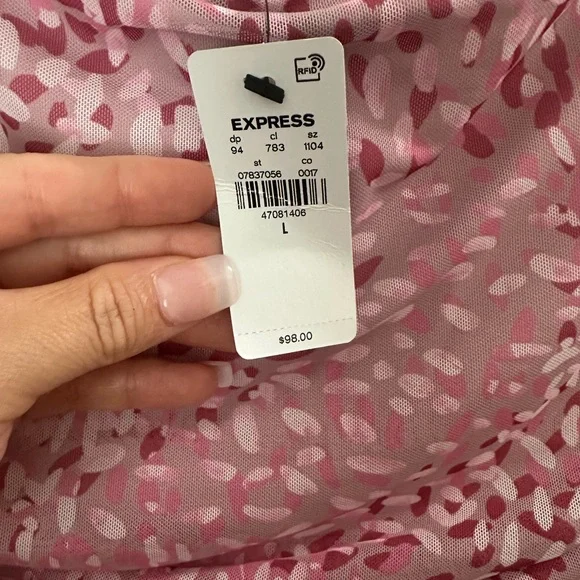 Express Pink Midi Dress with Spaghetti Straps - Picture 3 of 5